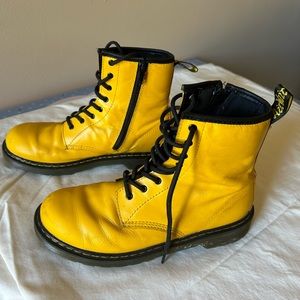 Dr. Martens (Doc Martens) Youth size 6 Yellow Boots